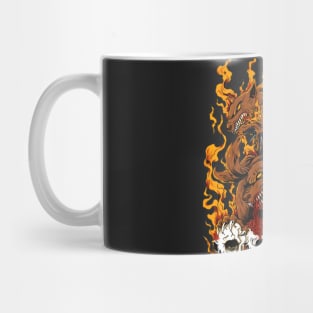 brain burning dog Mug